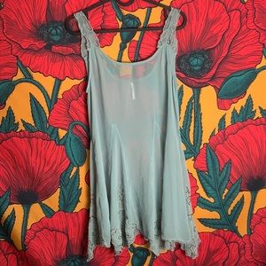 Free People beaded, sheer tunic !